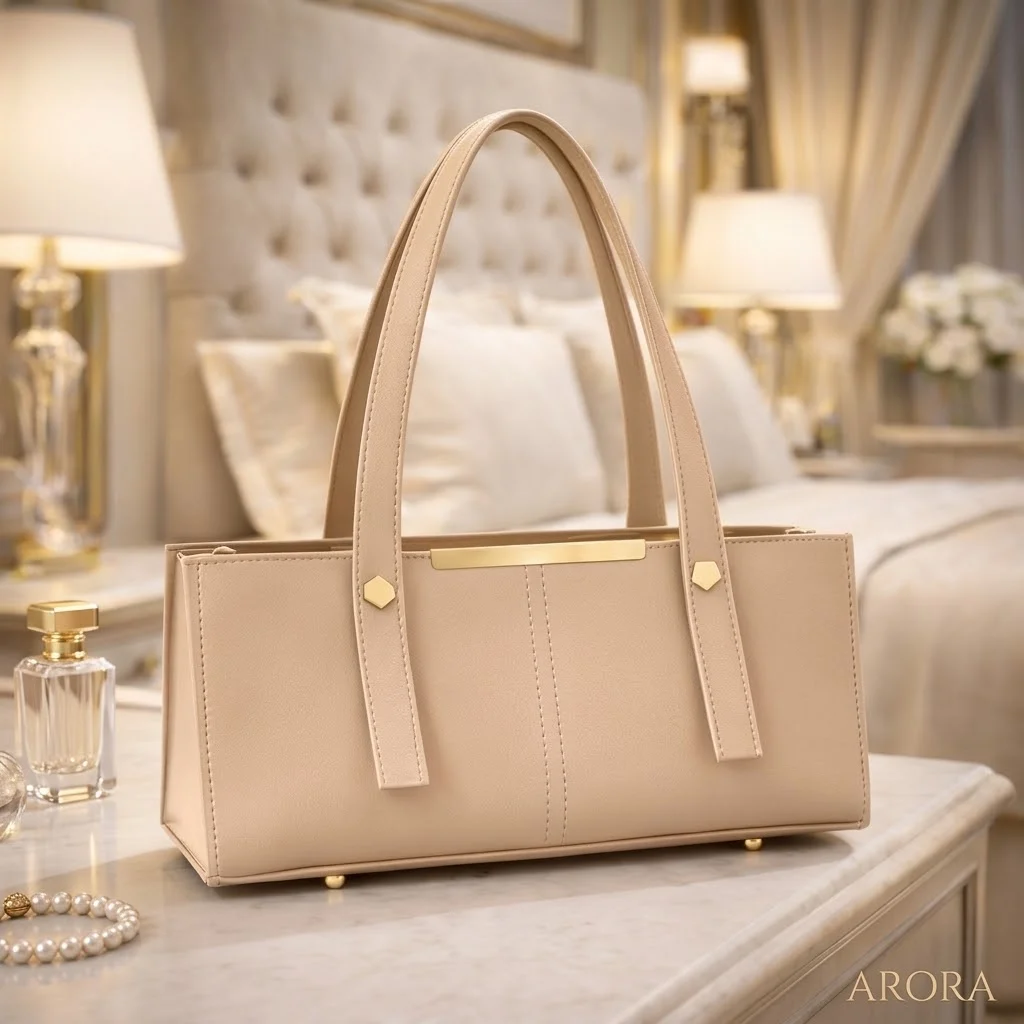 Women's Leather Plain Shoulder Bag